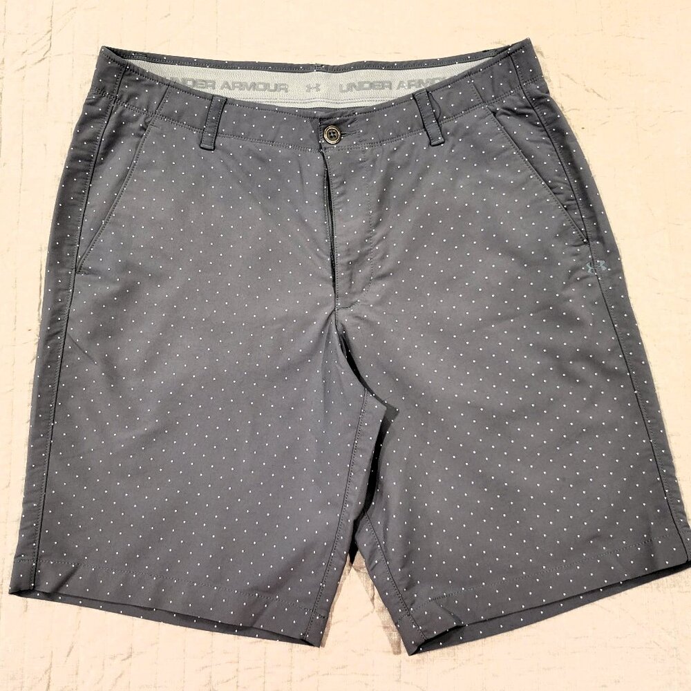Under Armour Grey Polkadot Shorts, 36